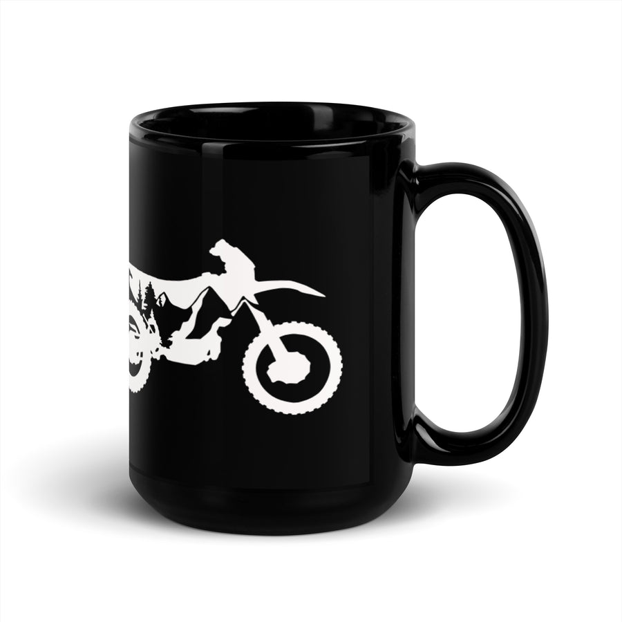 Mountain Ride Black Mug