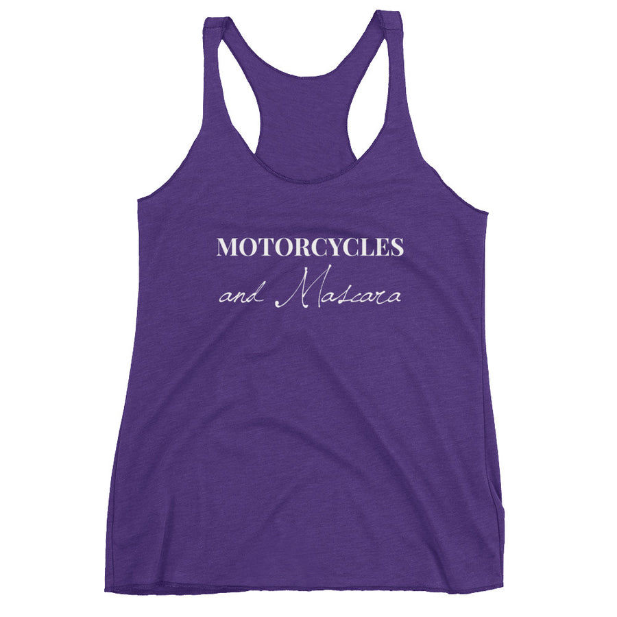 Motorcycles Mascara Women's Racerback Tank