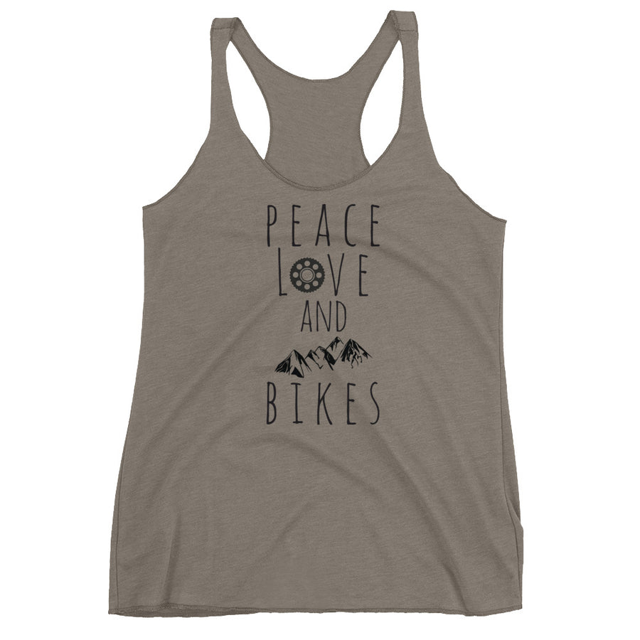 Peace Love Bikes Women's Racerback Tank