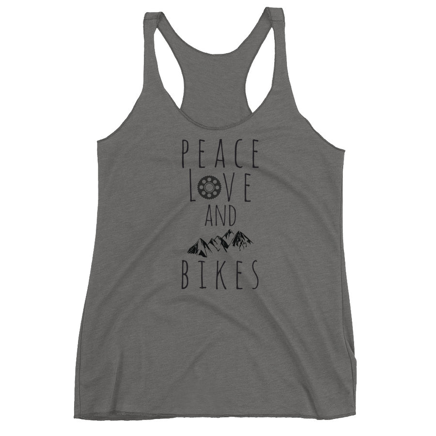 Peace Love Bikes Women's Racerback Tank